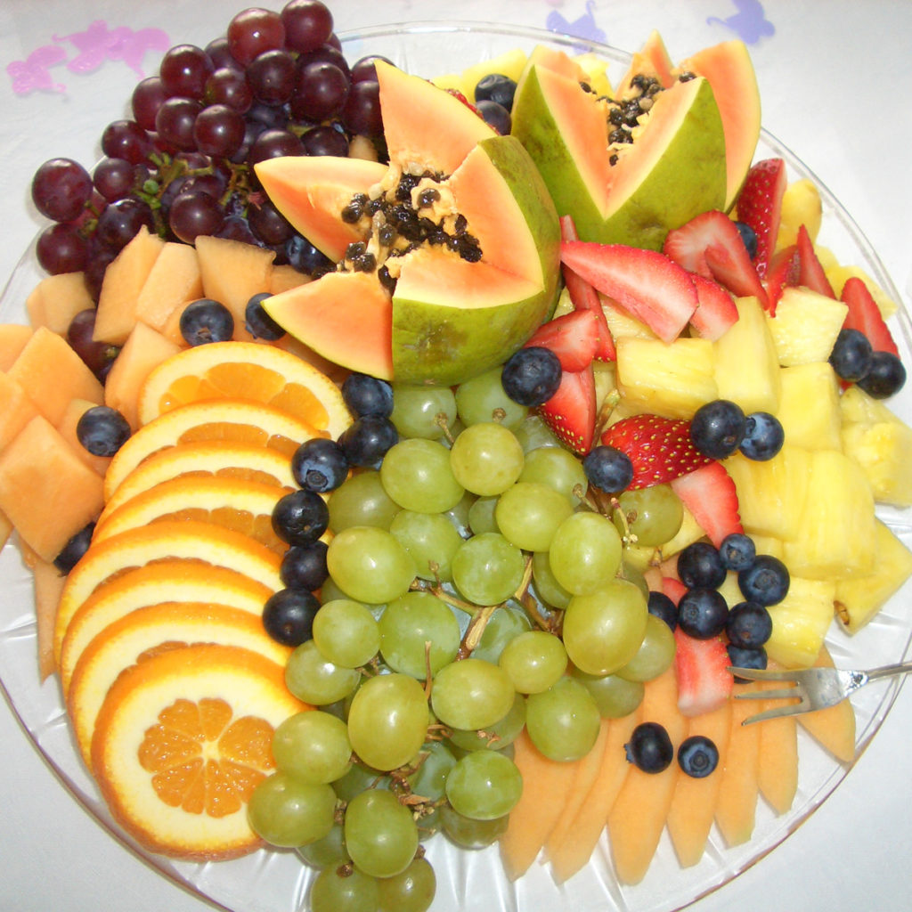 Visual representation of balanced food variety with clustered food groups